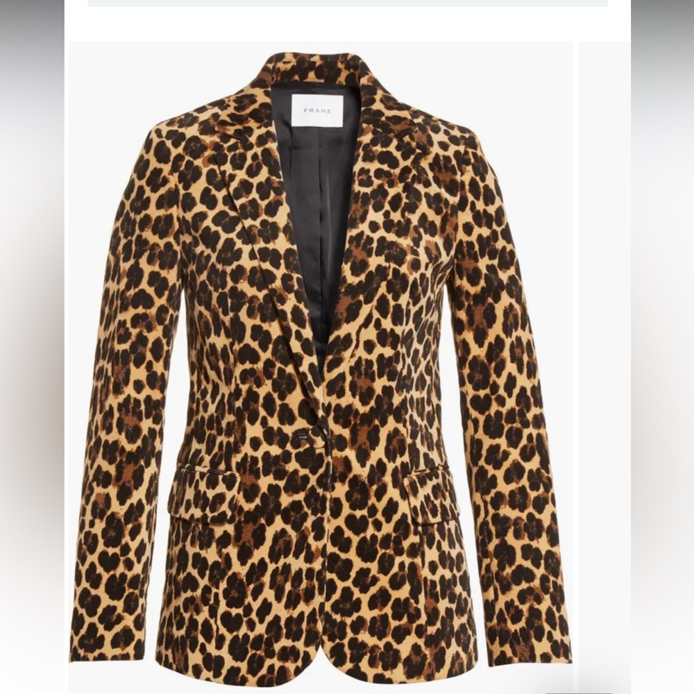 NWT Frame Cheetah Classic velvet suit - Blazer & pants size - 8